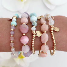 Load and play video in Gallery viewer, PINK OPAL 14K HEART BRACELET
