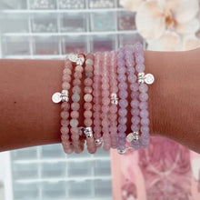 Load and play video in Gallery viewer, ADORE 925 ROSE QUARTZ BRACELET - 4mm
