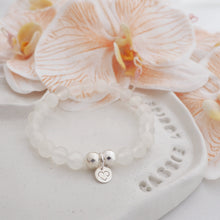 Load image into Gallery viewer, CLARITY selenite crystal 925 sterling silver and rose gold handmade beaded bracelet
