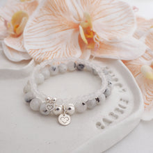 Load image into Gallery viewer, NEW BEGINNINGS 925 Sterling Silver Moonstone handmade bracelet 8mm and 4mm beads
