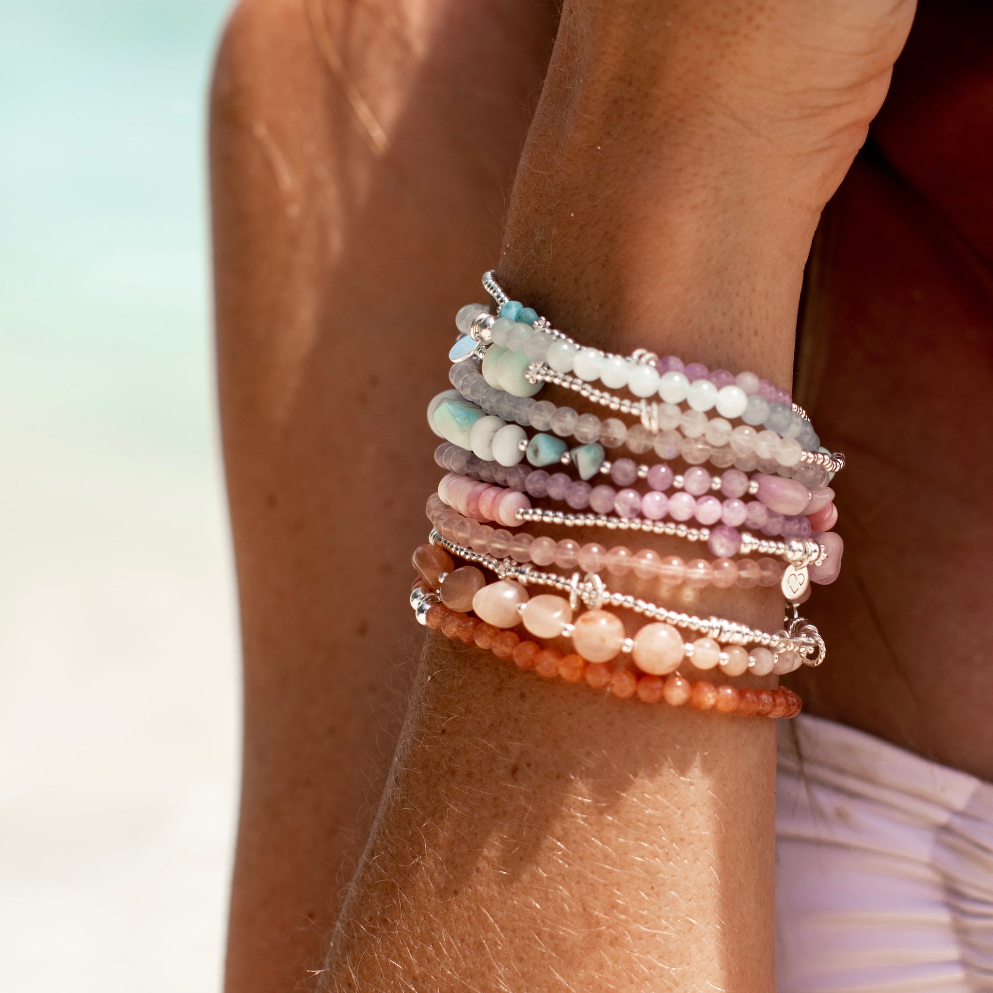 Pink outlet quartz bracelet